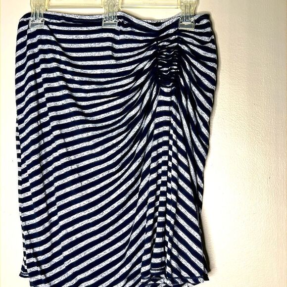 Studio M Womens Skirt Size L Pull On Casual Drape Rushing Wrap Look Stretch - Picture 2 of 8